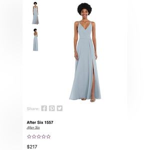 After Six Mist Lux Chiffon Bridesmaids dress